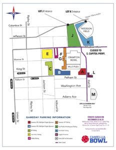 Camellia bowl 2020 parking map